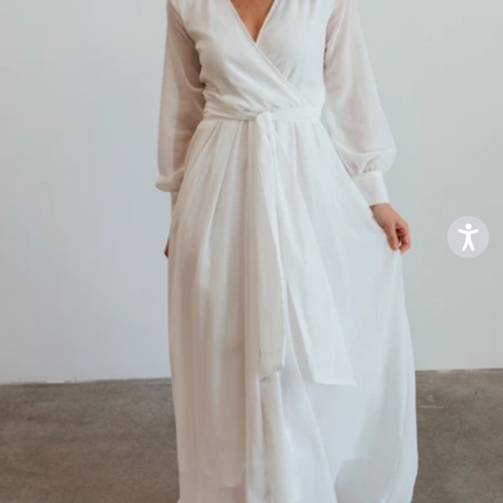 Baltic born Lydia maxi gown, off white